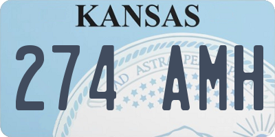 KS license plate 274AMH
