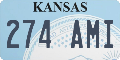 KS license plate 274AMI