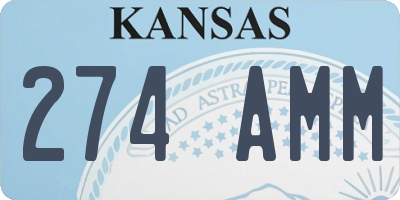 KS license plate 274AMM
