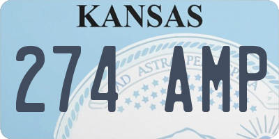KS license plate 274AMP