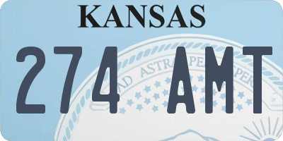 KS license plate 274AMT