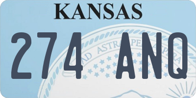 KS license plate 274ANQ