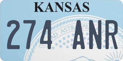 KS license plate 274ANR