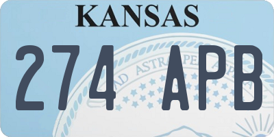 KS license plate 274APB
