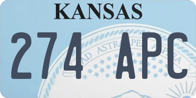 KS license plate 274APC