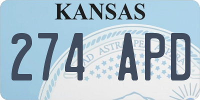 KS license plate 274APD