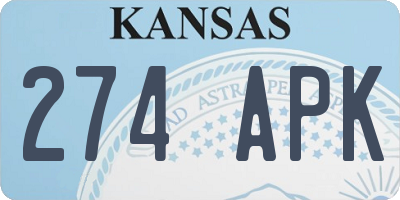 KS license plate 274APK
