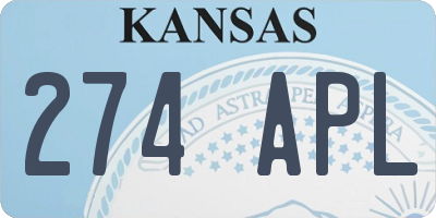 KS license plate 274APL