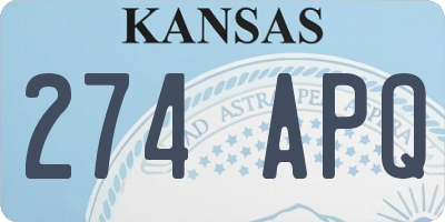 KS license plate 274APQ