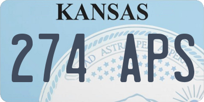KS license plate 274APS