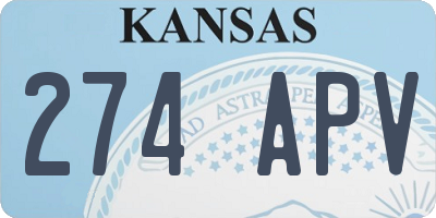 KS license plate 274APV
