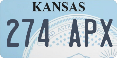 KS license plate 274APX