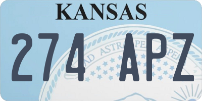 KS license plate 274APZ