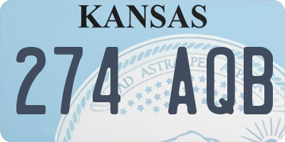 KS license plate 274AQB