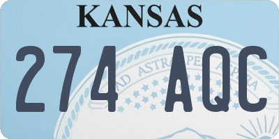 KS license plate 274AQC