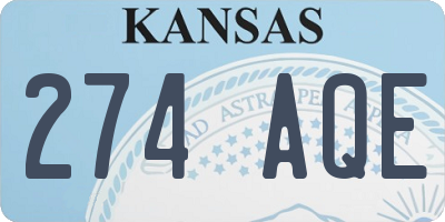 KS license plate 274AQE