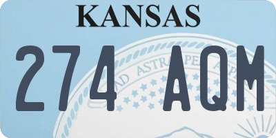 KS license plate 274AQM