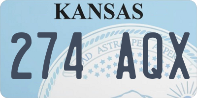 KS license plate 274AQX