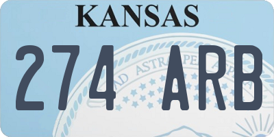 KS license plate 274ARB