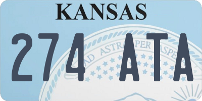 KS license plate 274ATA