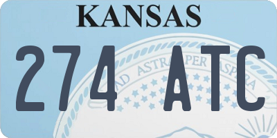 KS license plate 274ATC