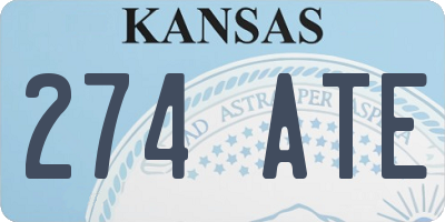 KS license plate 274ATE