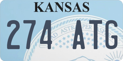 KS license plate 274ATG
