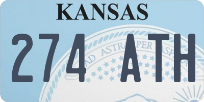KS license plate 274ATH