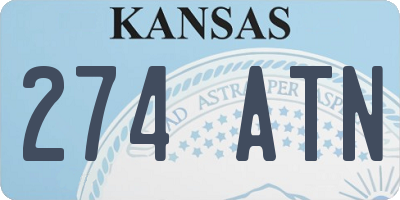 KS license plate 274ATN