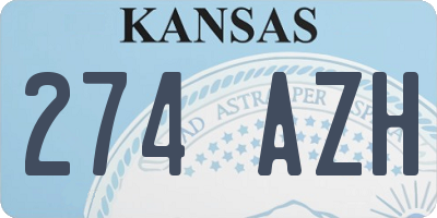 KS license plate 274AZH