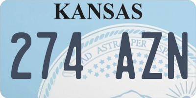 KS license plate 274AZN