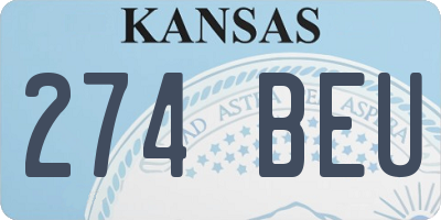 KS license plate 274BEU