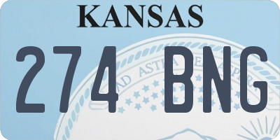 KS license plate 274BNG