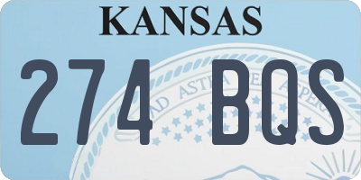 KS license plate 274BQS