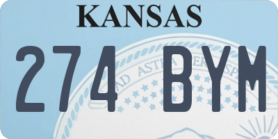 KS license plate 274BYM