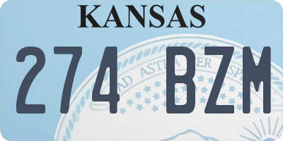 KS license plate 274BZM