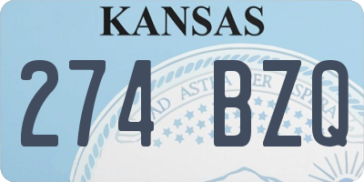 KS license plate 274BZQ