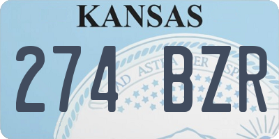 KS license plate 274BZR