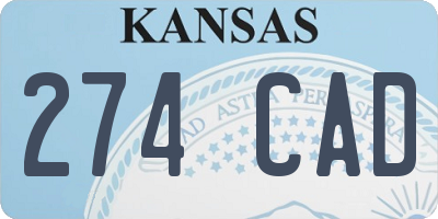 KS license plate 274CAD