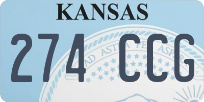 KS license plate 274CCG