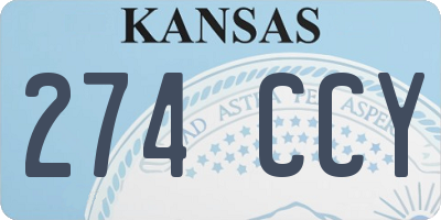 KS license plate 274CCY