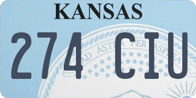 KS license plate 274CIU