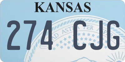 KS license plate 274CJG