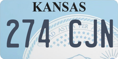 KS license plate 274CJN