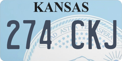 KS license plate 274CKJ