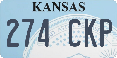 KS license plate 274CKP