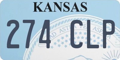 KS license plate 274CLP