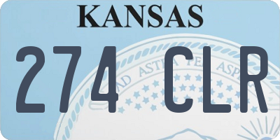 KS license plate 274CLR