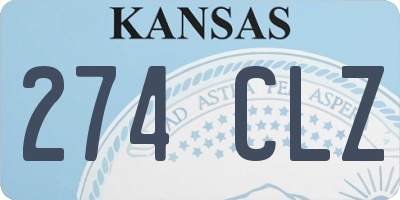 KS license plate 274CLZ