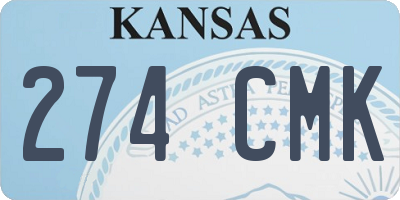 KS license plate 274CMK